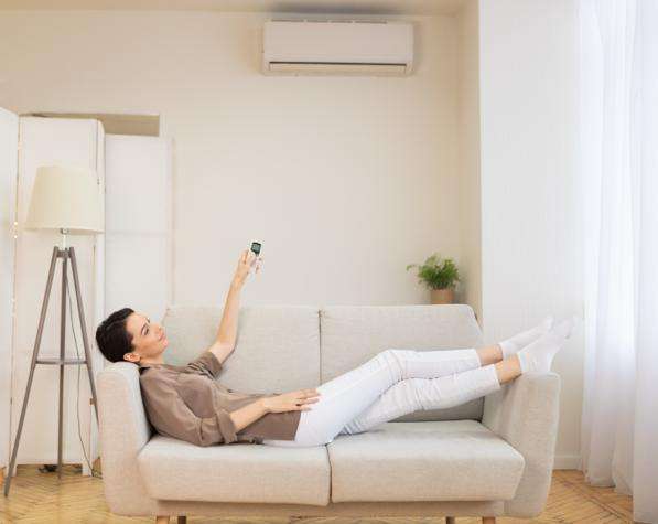 woman relaxing at home