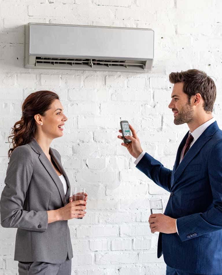 decorative split ac in office